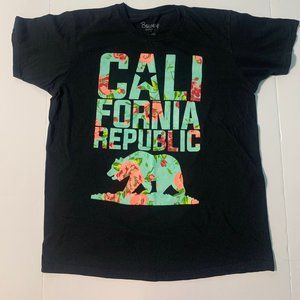 California Republic Floral Print T-shirt Large